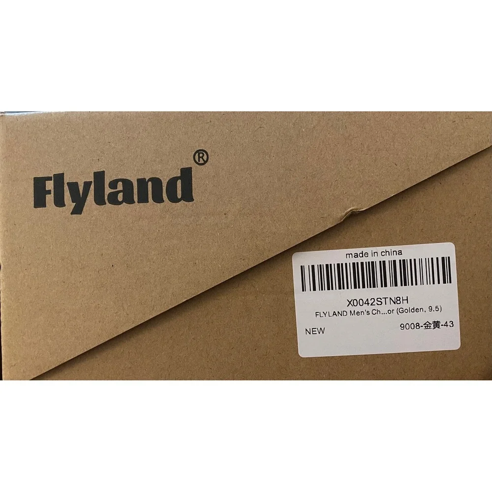 Flyland 9008 Mens Golden Leather Chukka Boots Lace Up Ankle Shoes Size 9.5 NEW